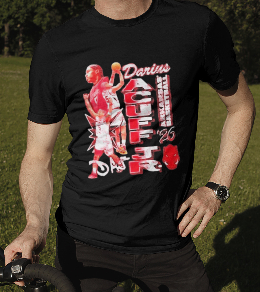 Darius Acuff Jr Arkansas Basketball Razorbacks '26 Crimson T-Shirt