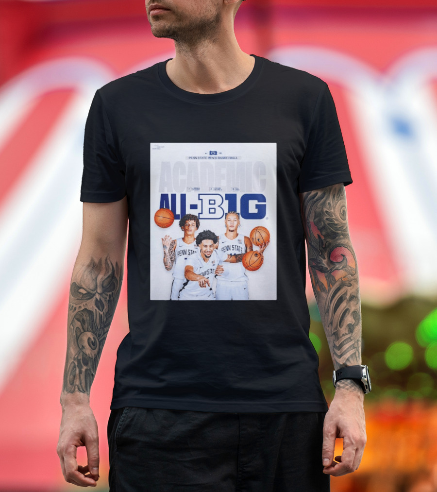 Penn State Men's Basketball Academic All Big Ten Honors 2026 Players T-Shirt