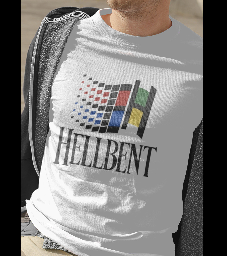 Hellbent Records Retro Pixelated Windows T-Shirt