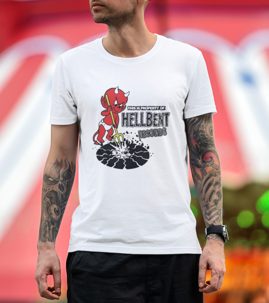 Hellbent Records Mischievous Devil Vinyl Smash T-Shirt