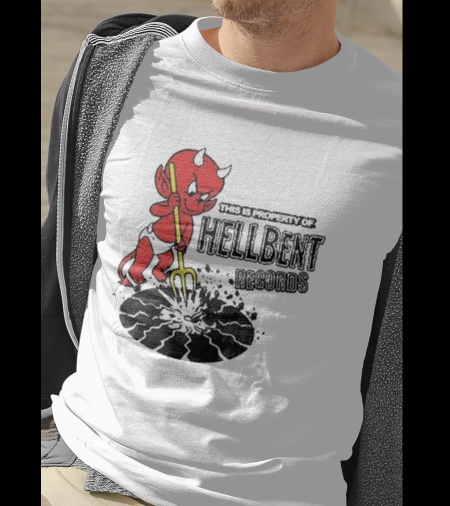 Hellbent Records Mischievous Devil Vinyl Smash T-Shirt