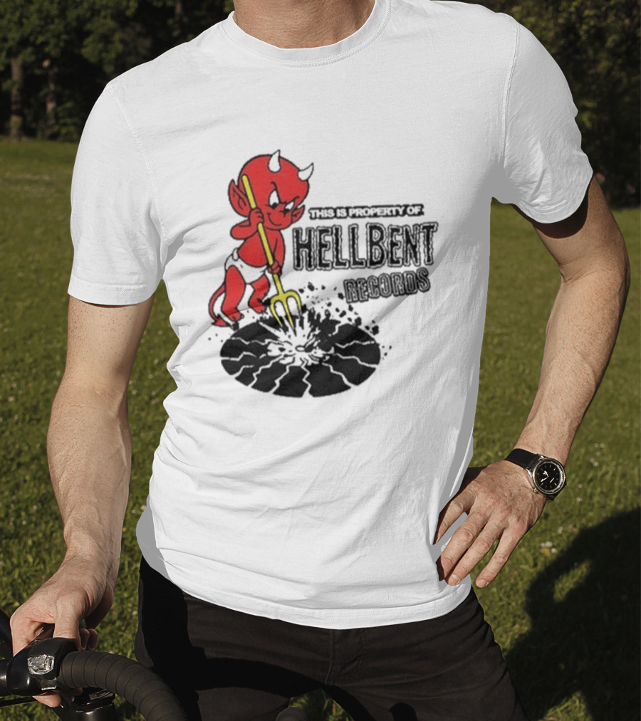 Hellbent Records Mischievous Devil Vinyl Smash T-Shirt