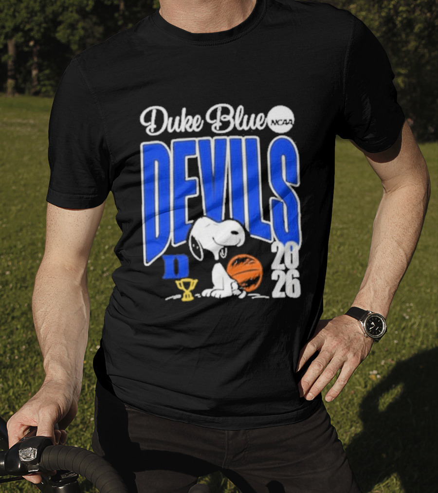 Duke Blue Devils Snoopy Basketball 2026 NCAA Champions T-Shirt