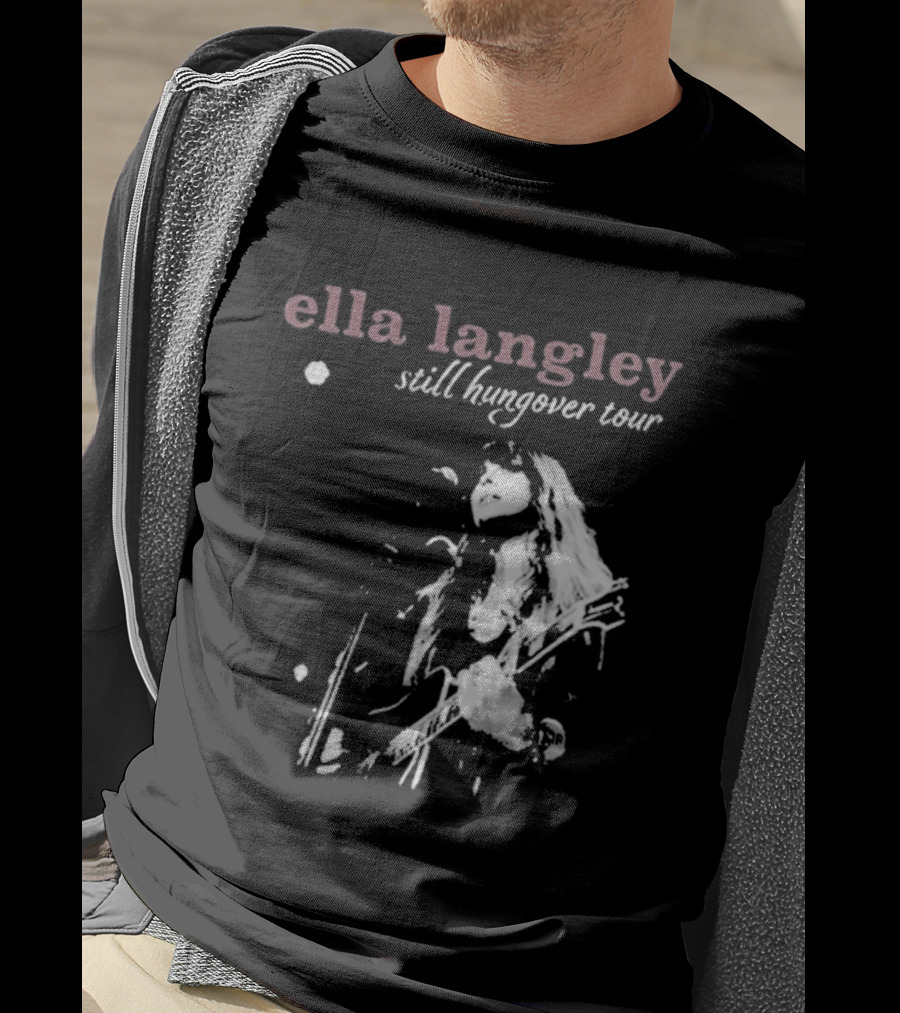 Ella Langley Still Hungover Tour Pink Textual T-Shirt
