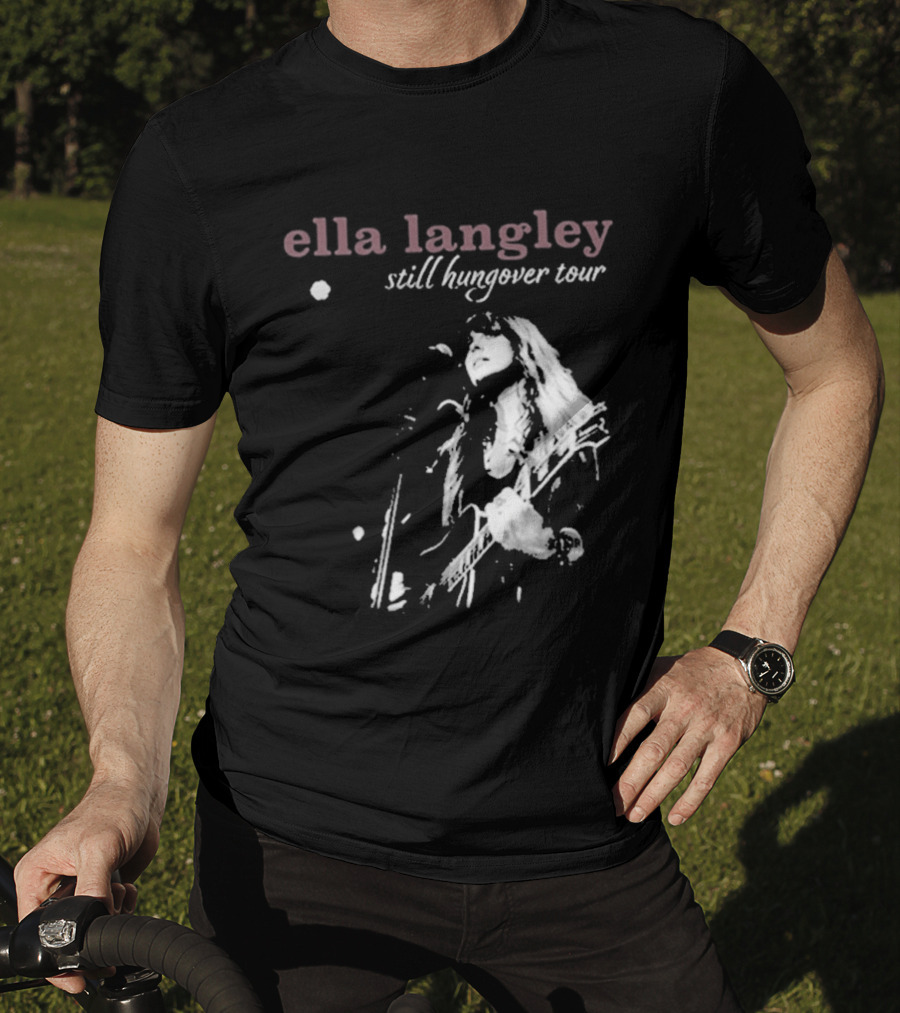 Ella Langley Still Hungover Tour Pink Textual T-Shirt