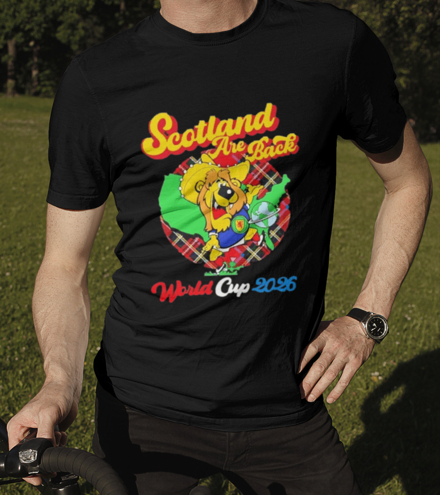 Scotland Are Back World Cup 2026 Lion Plaid Globe Soccer Ten Left T-Shirt