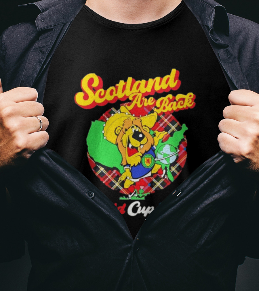 Scotland Are Back World Cup 2026 Lion Plaid Globe Soccer Ten Left T-Shirt