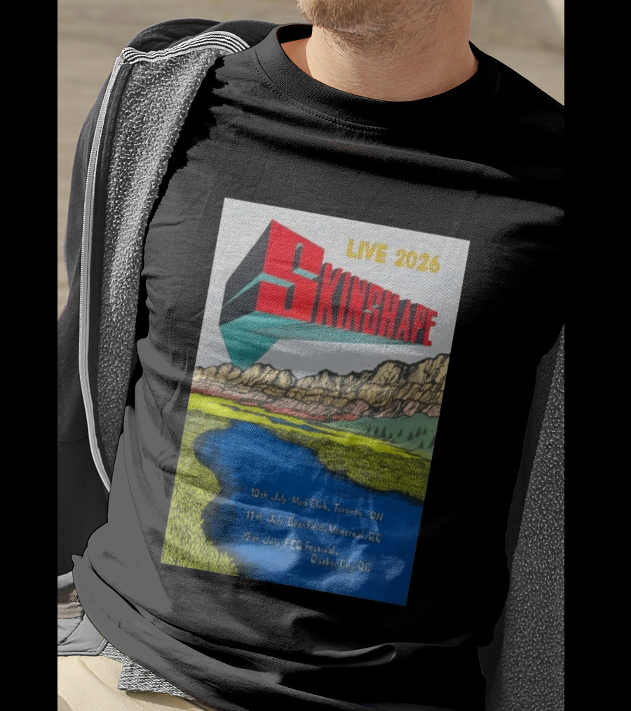LIVE 2026 Skinshape July Tour Mod Club Toronto Beanfield Montreal FEQ Festival Quebec City T-Shirt