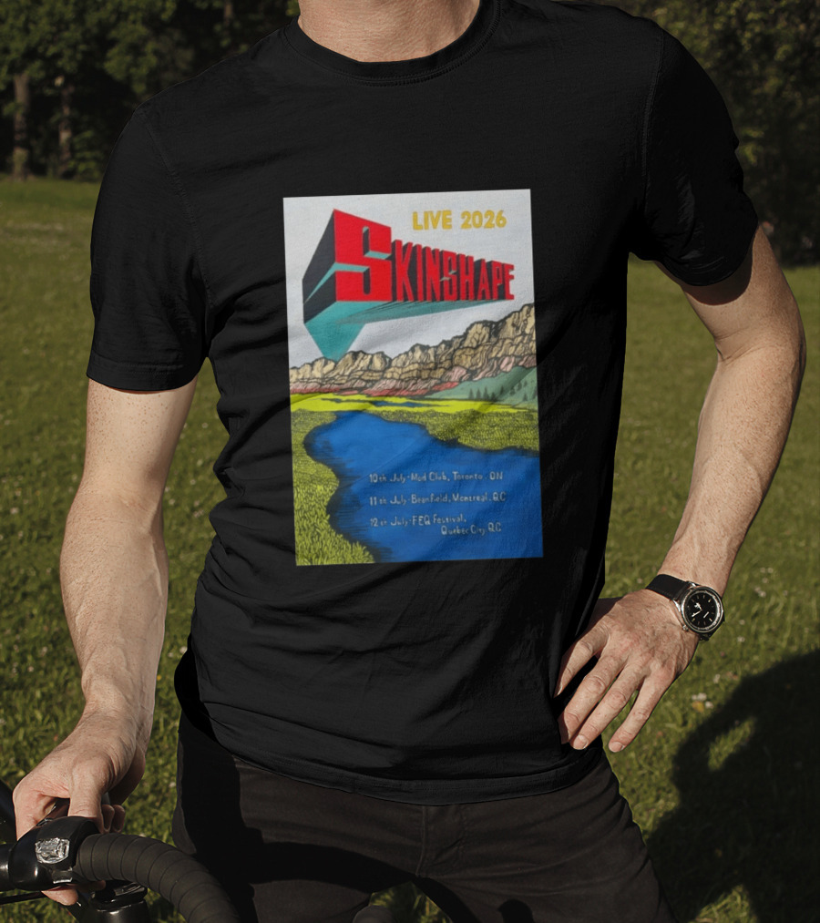 LIVE 2026 Skinshape July Tour Mod Club Toronto Beanfield Montreal FEQ Festival Quebec City T-Shirt