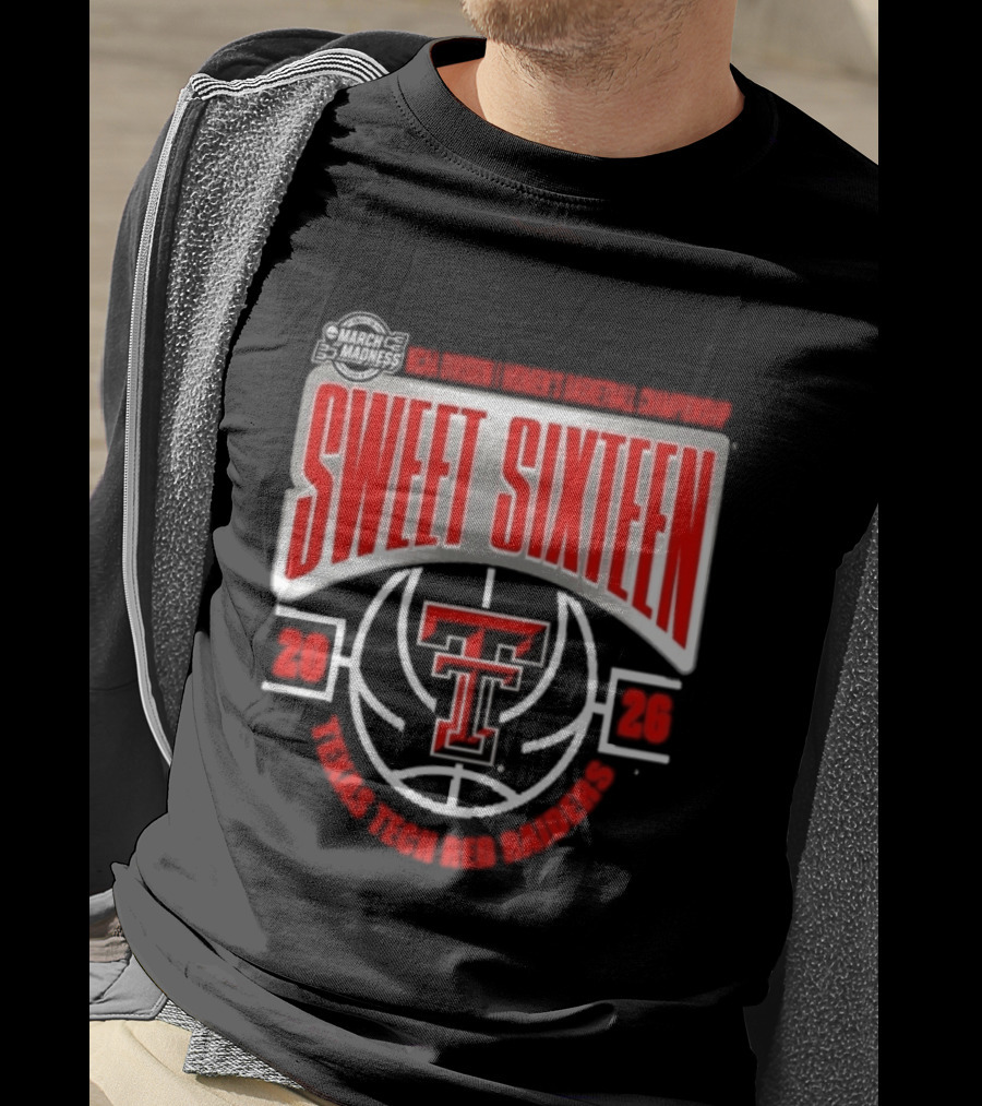 Texas Tech Red Raiders Sweet Sixteen 2026 NCAA DI Women's Basketball Tournament March Madness T-Shirt