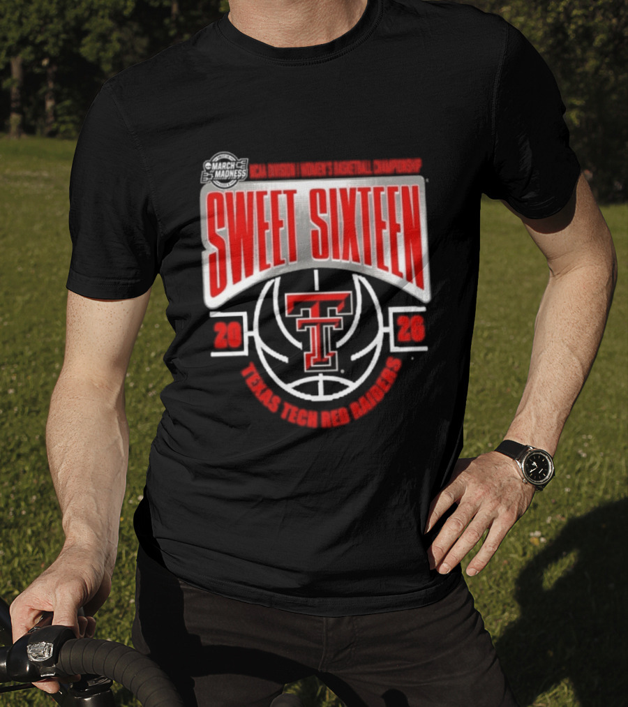 Texas Tech Red Raiders Sweet Sixteen 2026 NCAA DI Women's Basketball Tournament March Madness T-Shirt