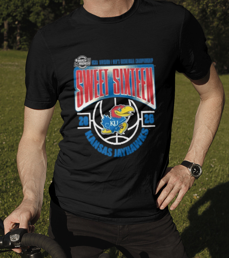 Kansas Jayhawks Sweet Sixteen NCAA DI Men's Basketball Tournament March Madness 2026 T-Shirt