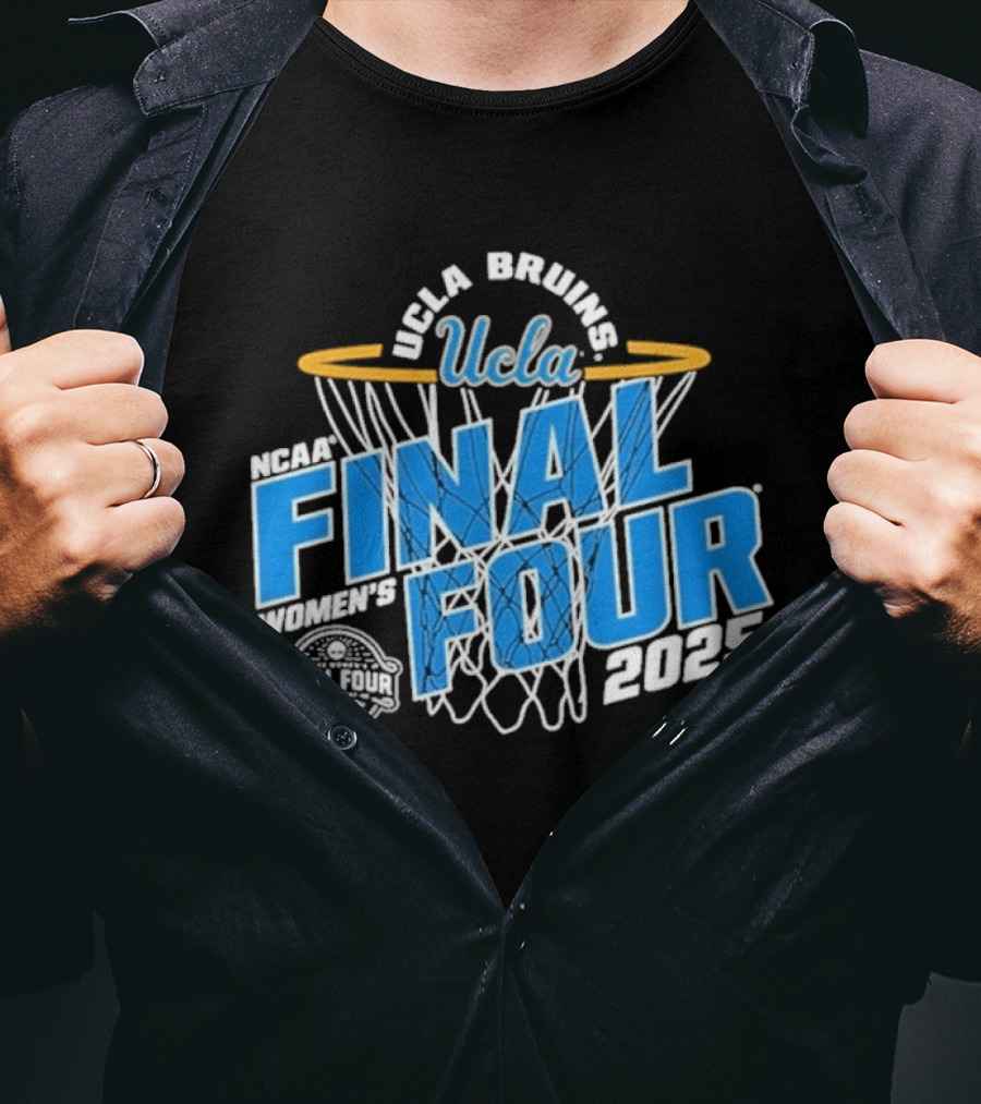 UCLA Bruins 2025 NCAA Women's Basketball Final Four Championship Hoop Net T-Shirt