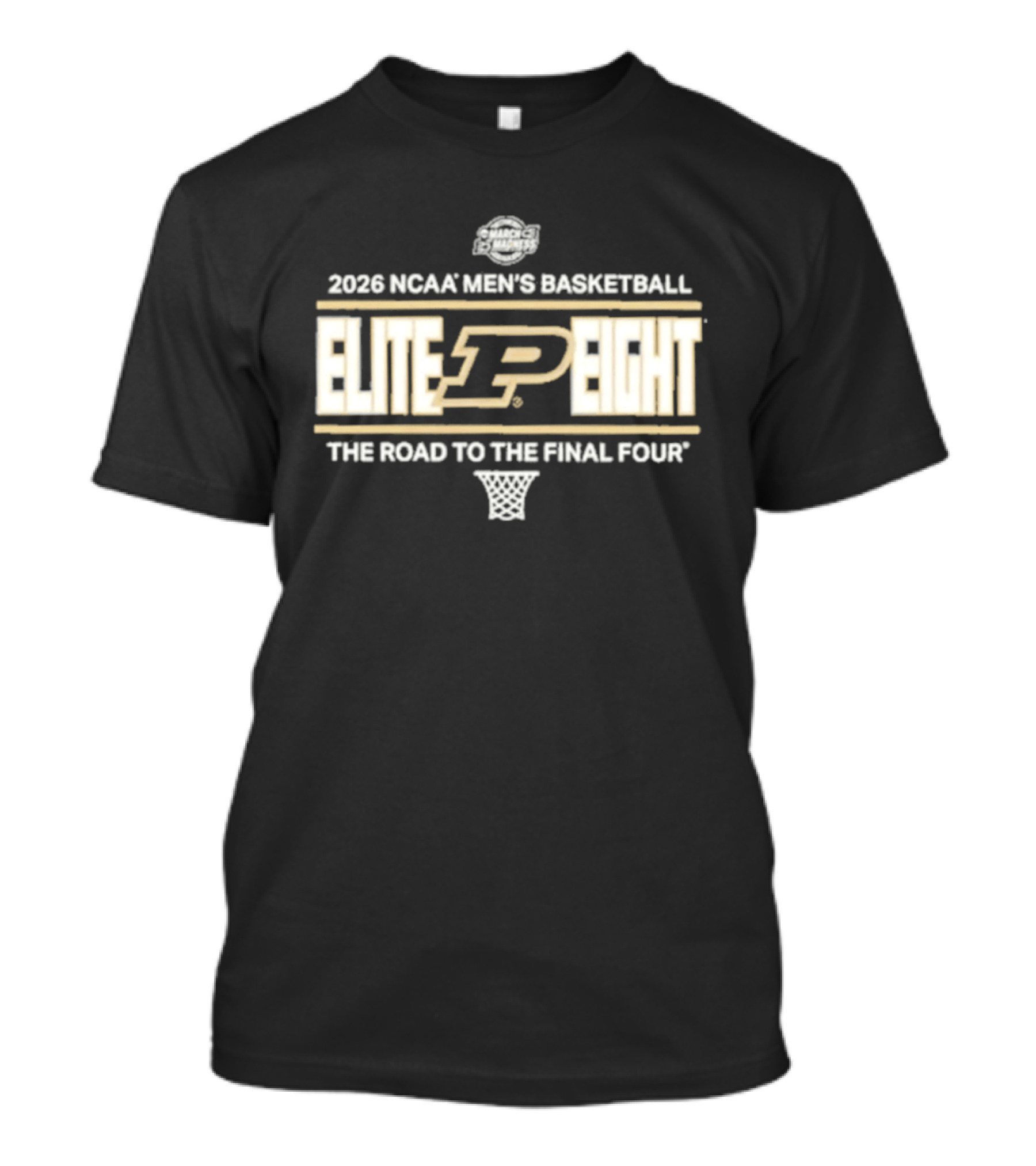 2026 NCAA Men's Basketball Elite Eight Purdue The Road To The Final Four T-Shirt