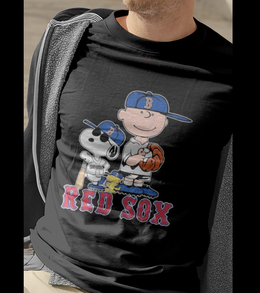 Snoopy Brown Red Sox Baseball Team 2026 T-Shirt
