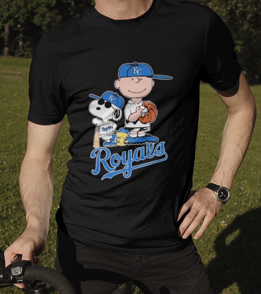 2026 Royals Snoopy Charlie Brown Kansas City Baseball T-Shirt