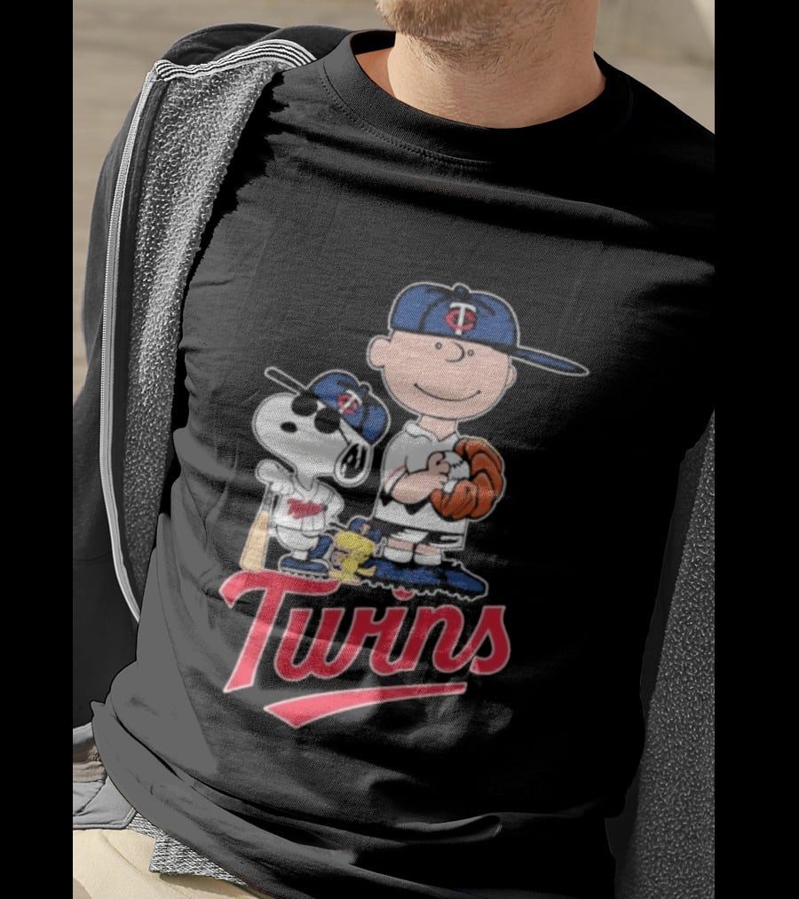 Snoopy 2026 Peanuts Charlie Brown Twins Baseball T-Shirt