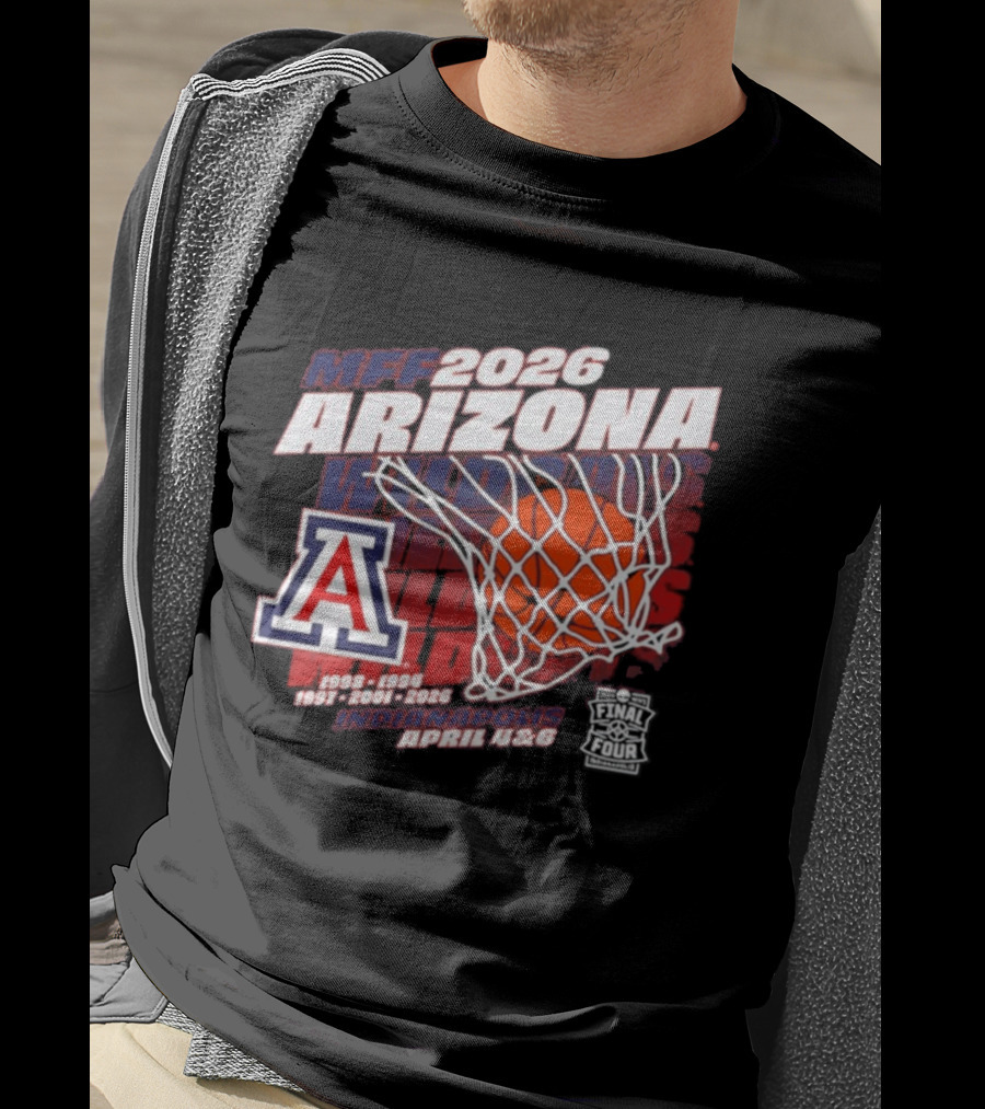 MFF 2026 Arizona Wildcats Final Four Indianapolis April Dates T-Shirt