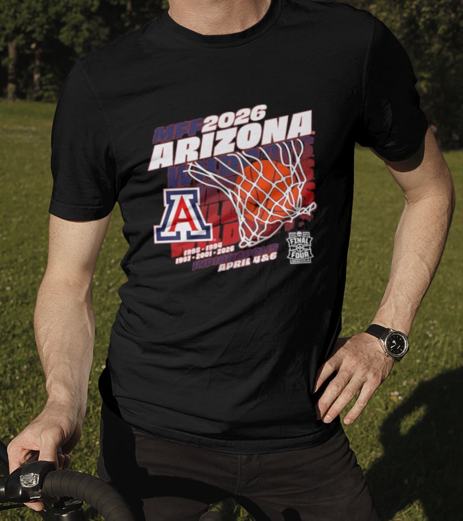 MFF 2026 Arizona Wildcats Final Four Indianapolis April Dates T-Shirt