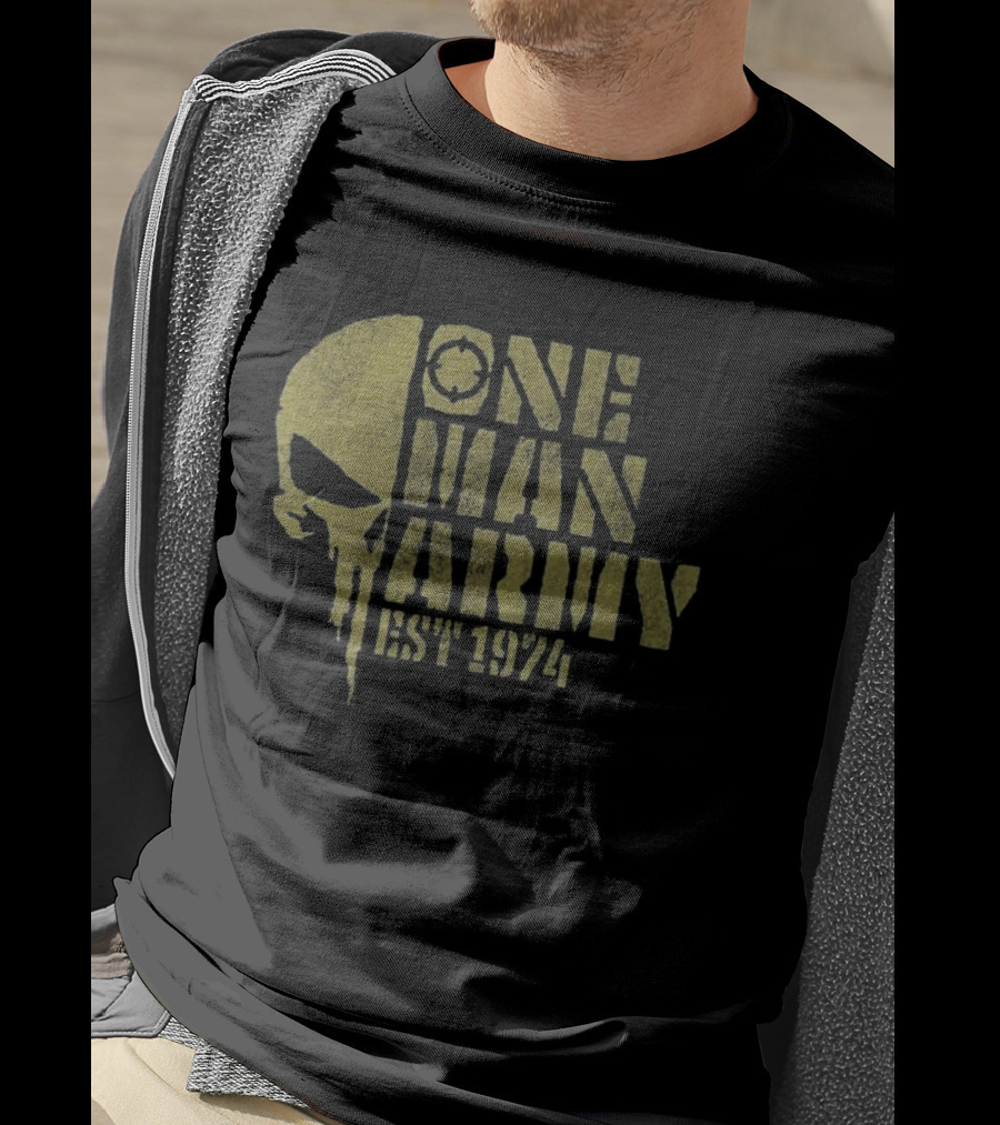 Marvel The Punisher One Man Army Est 1974 Skull T-Shirt