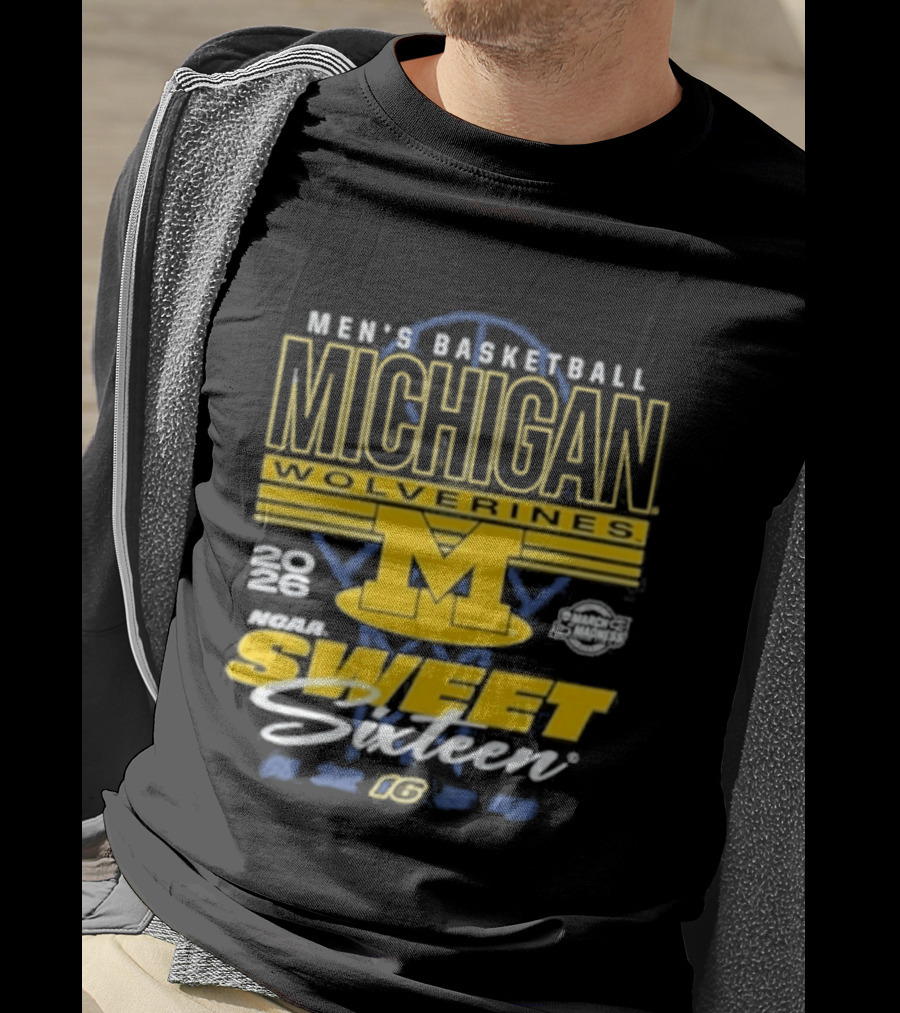 Men's Basketball Michigan Wolverines 2023 NCAA Sweet Sixteen M T-Shirt