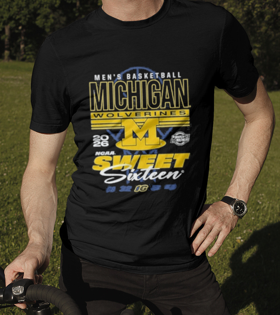 Men's Basketball Michigan Wolverines 2023 NCAA Sweet Sixteen M T-Shirt