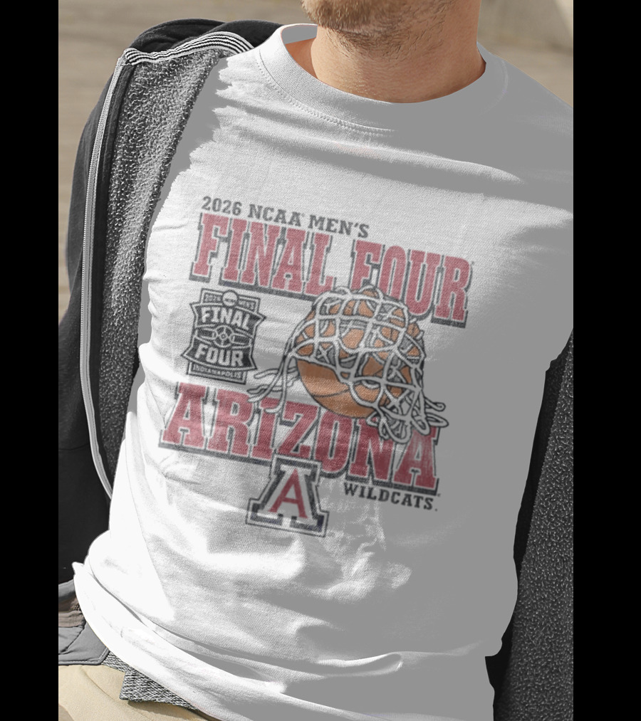 2026 NCAA Men's Final Four Arizona Wildcats Basketball Net T-Shirt