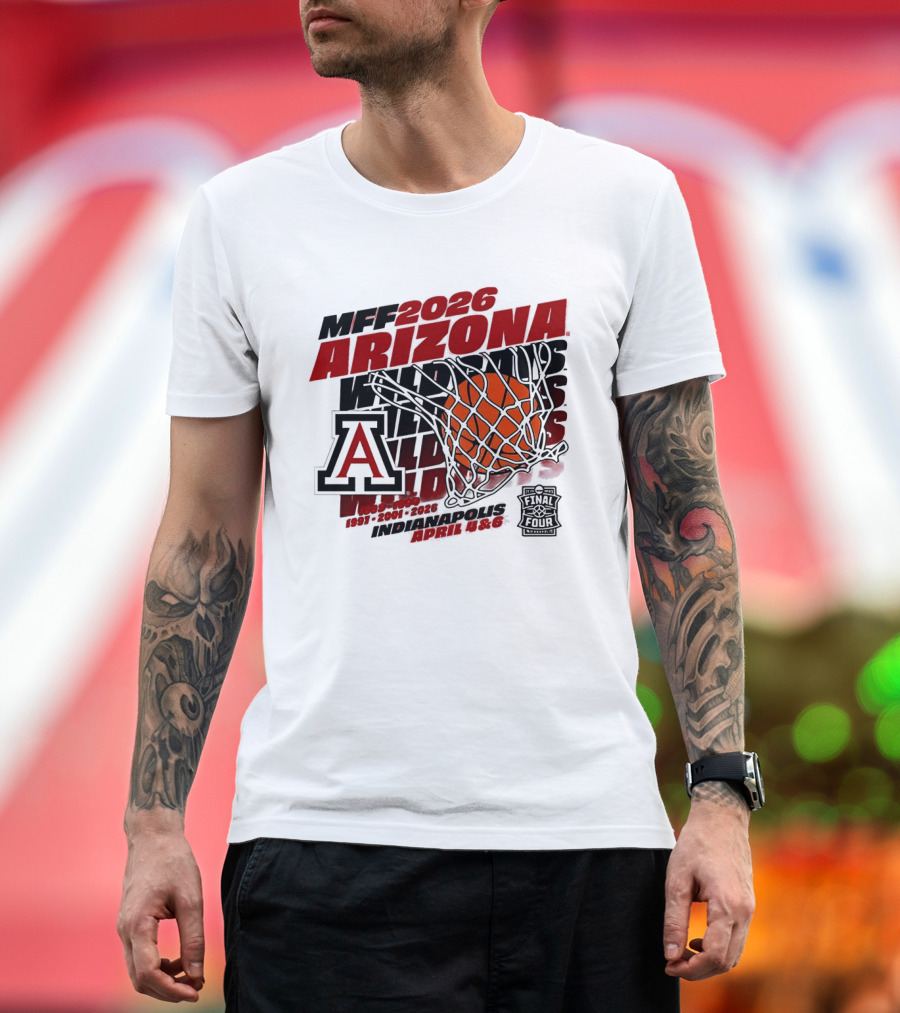 MFF 2026 Arizona Wildcats Men's Basketball Final Four Indianapolis Bound T-Shirt
