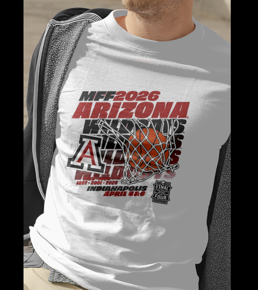 MFF 2026 Arizona Wildcats Men's Basketball Final Four Indianapolis Bound T-Shirt