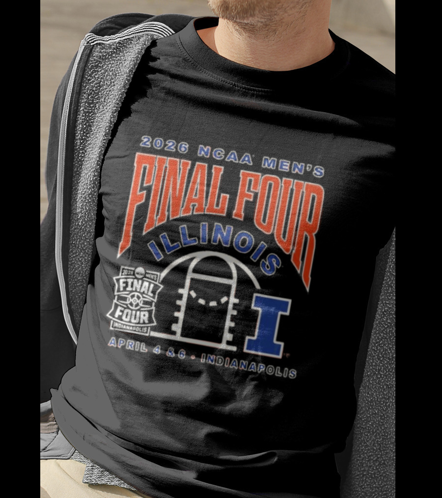 2026 NCAA Men's Final Four Illinois April 4 & 6 Indianapolis T-Shirt