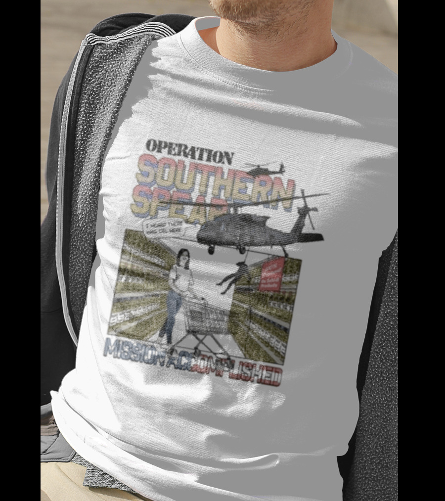 Operation Southern Spear Mission Accomplished Helicopter Tactical Scene T-Shirt