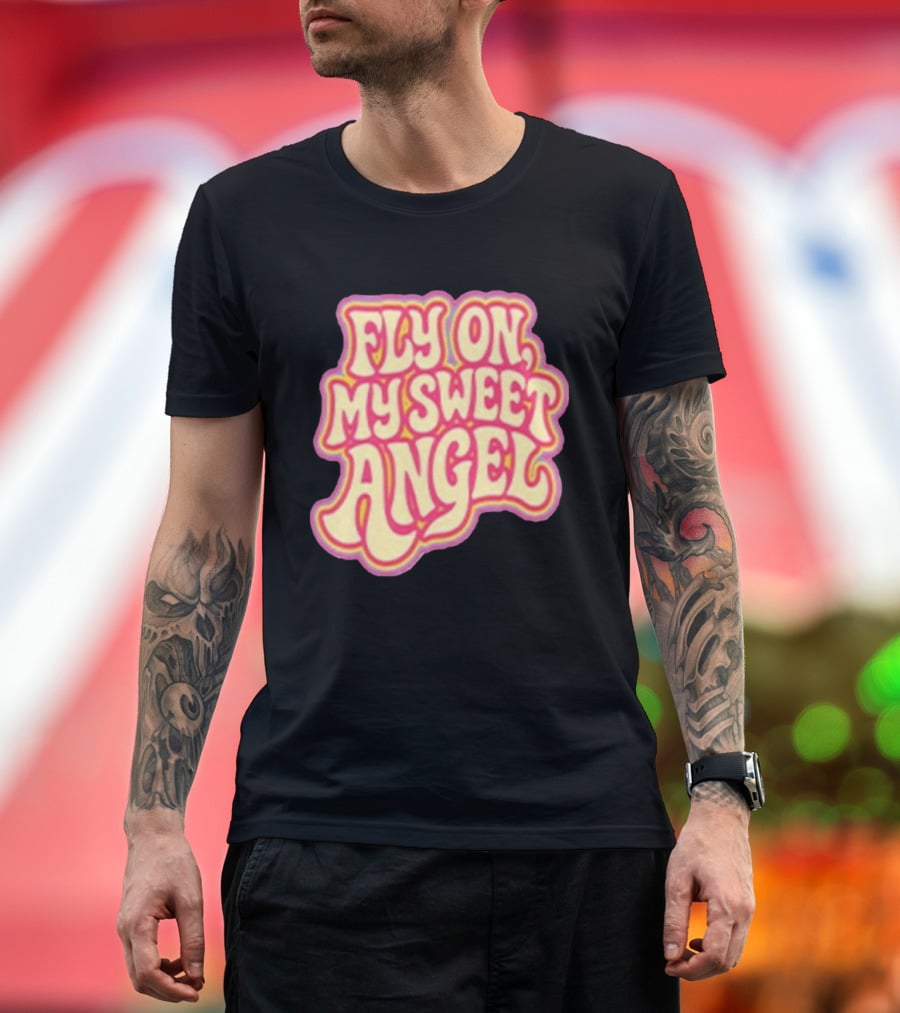 Jimi Hendrix Signed Fly On My Sweet Angel Psychedelic T-Shirt