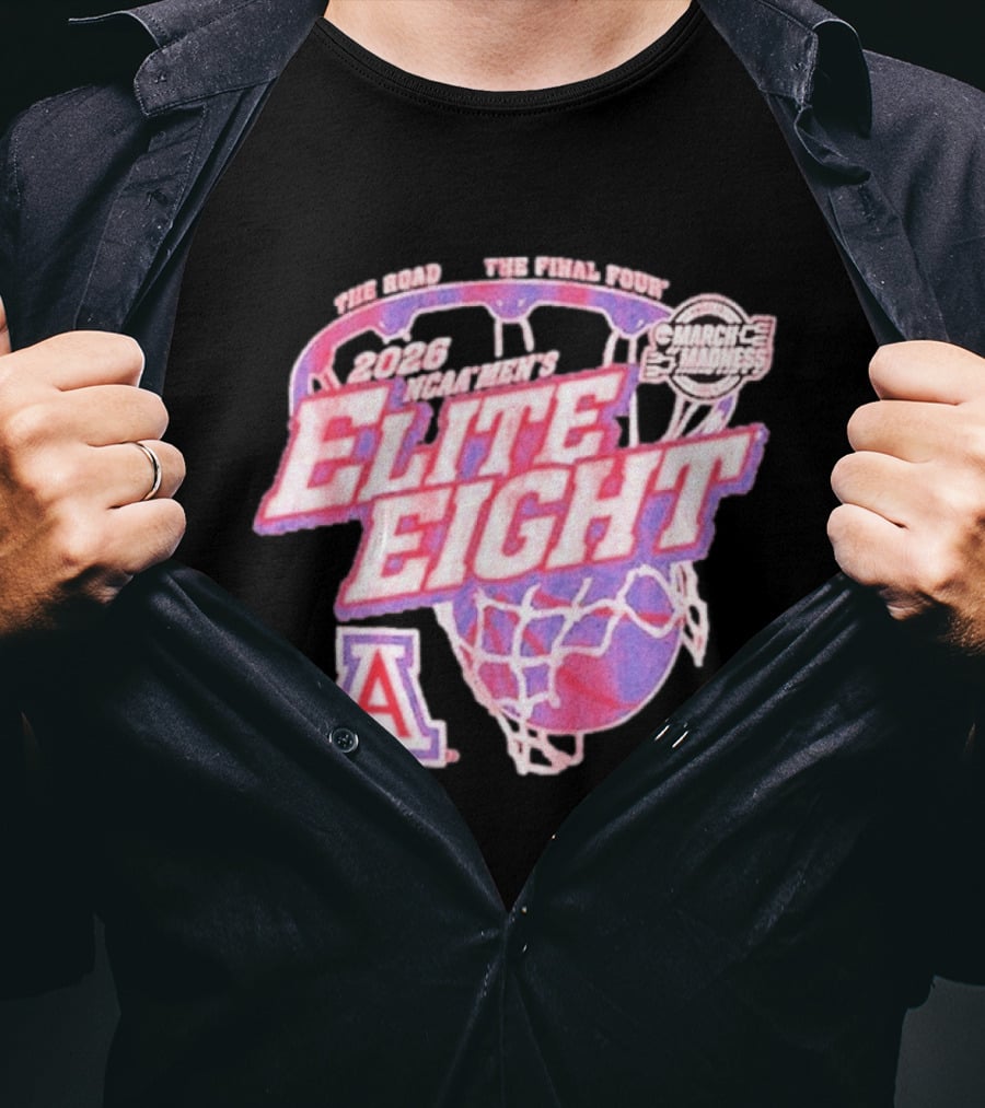 2026 NCAA Men's Elite Eight Arizona Wildcats March Madness Basketball Final Four T-Shirt