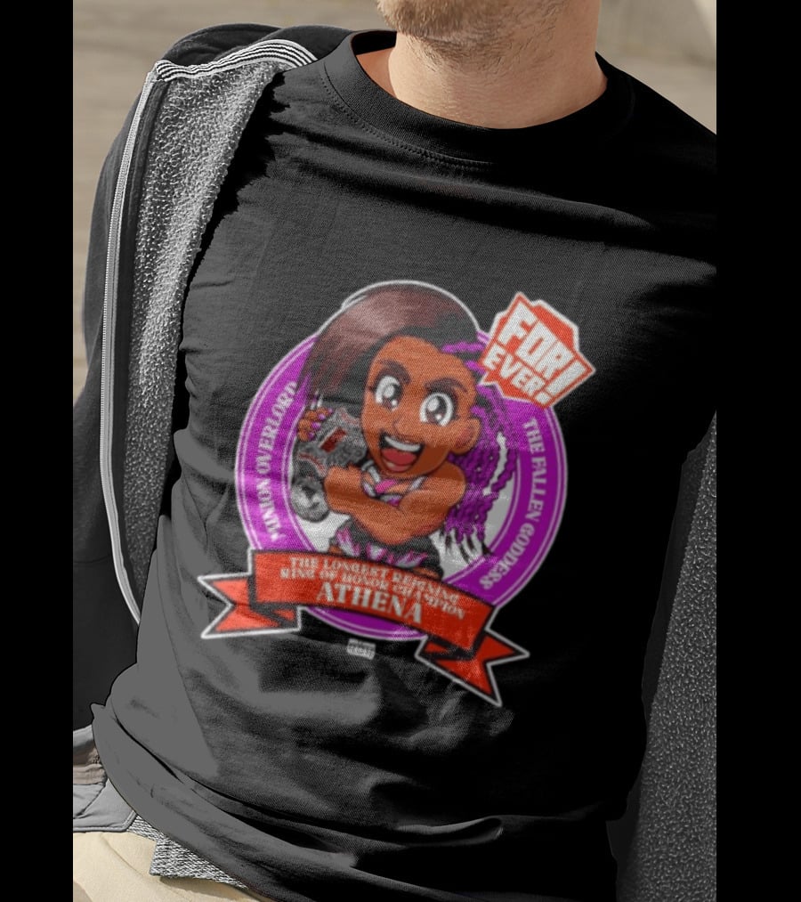 Minion Overlord Athena The Longest Reigning Ring Of Honor Champion Forever The Fallen Goddess T-Shirt