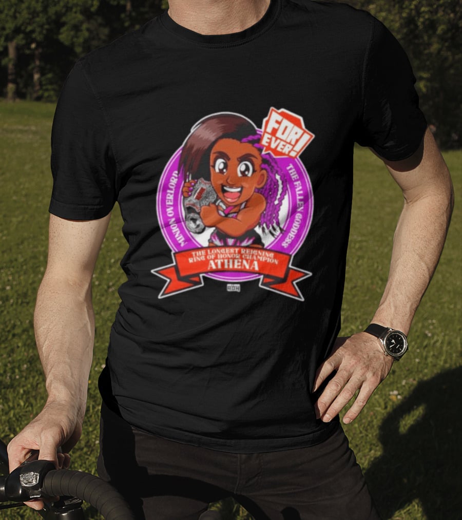 Minion Overlord Athena The Longest Reigning Ring Of Honor Champion Forever The Fallen Goddess T-Shirt