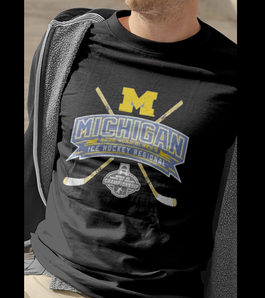Michigan Wolverines 2026 NCAA DI Men's Ice Hockey Regional Championship T-Shirt