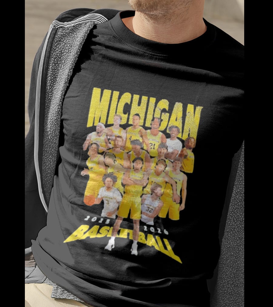 Michigan Wolverines 2025 2026 Basketball Team Members T-Shirt