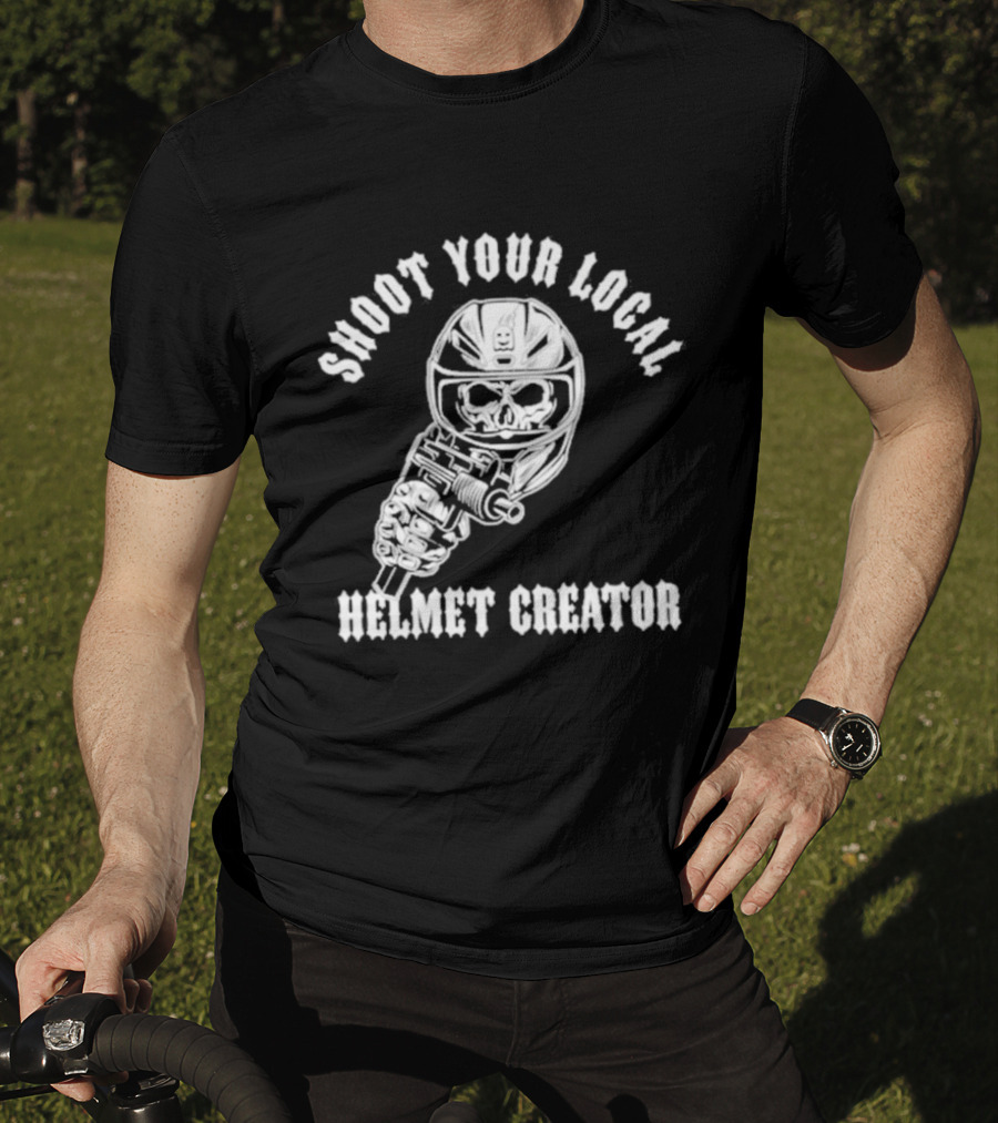Shoot Your Local Helmet Creator Ghost Racing T-Shirt