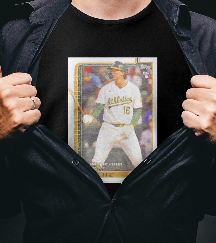 Nick Kurtz Athletics Rookie Debut Topps Baseball Card 4/23/2023 T-Shirt