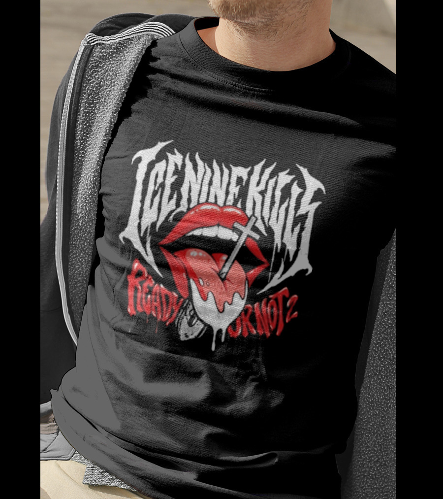 Ice Nine Kills Grave Diggler Ready Or Not 2 Here I Come Tongue Shovel Lips T-Shirt