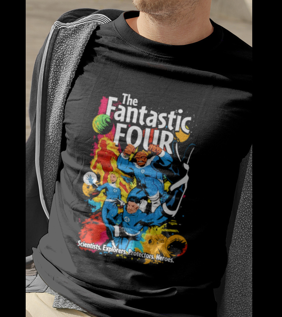 The Fantastic Four Comic Explorers Scientists Innovators Heroes T-Shirt