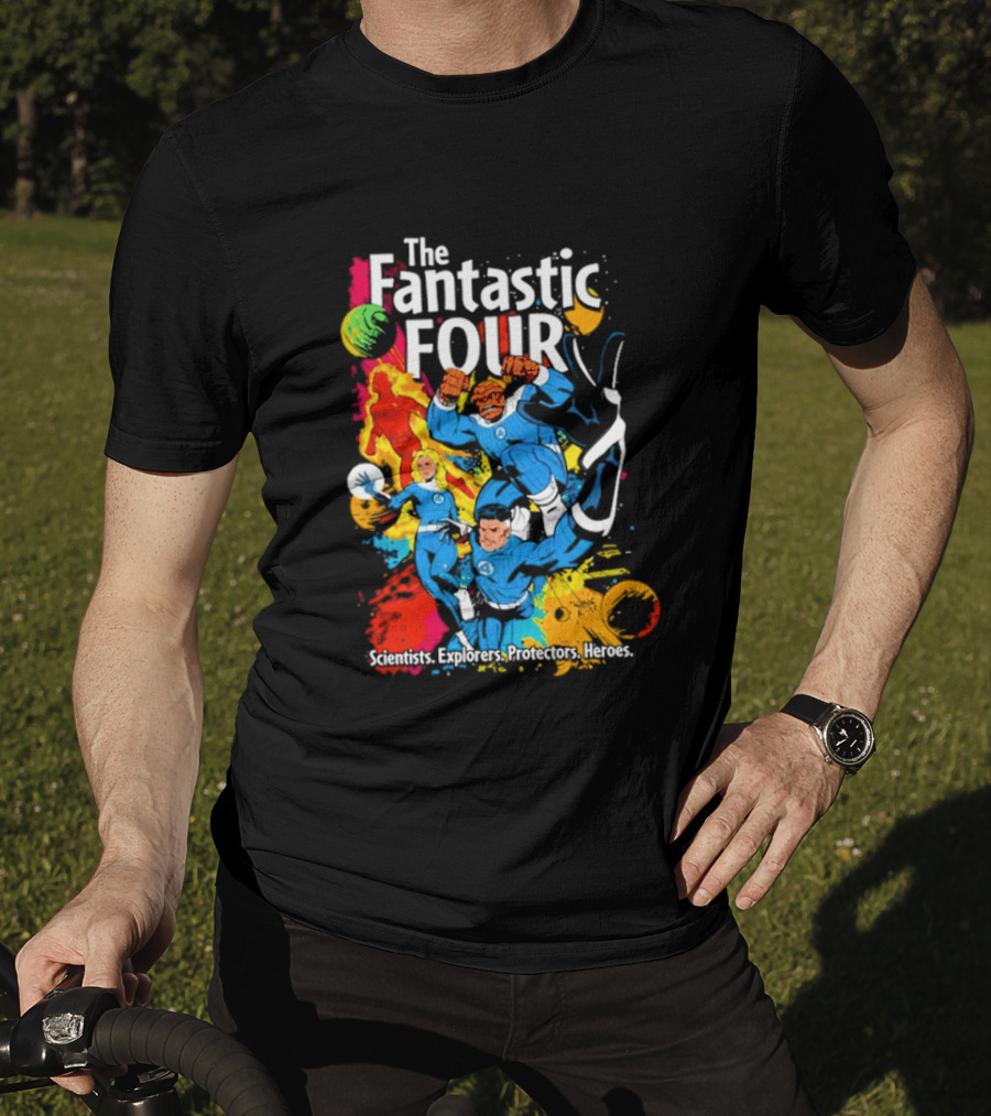 The Fantastic Four Comic Explorers Scientists Innovators Heroes T-Shirt