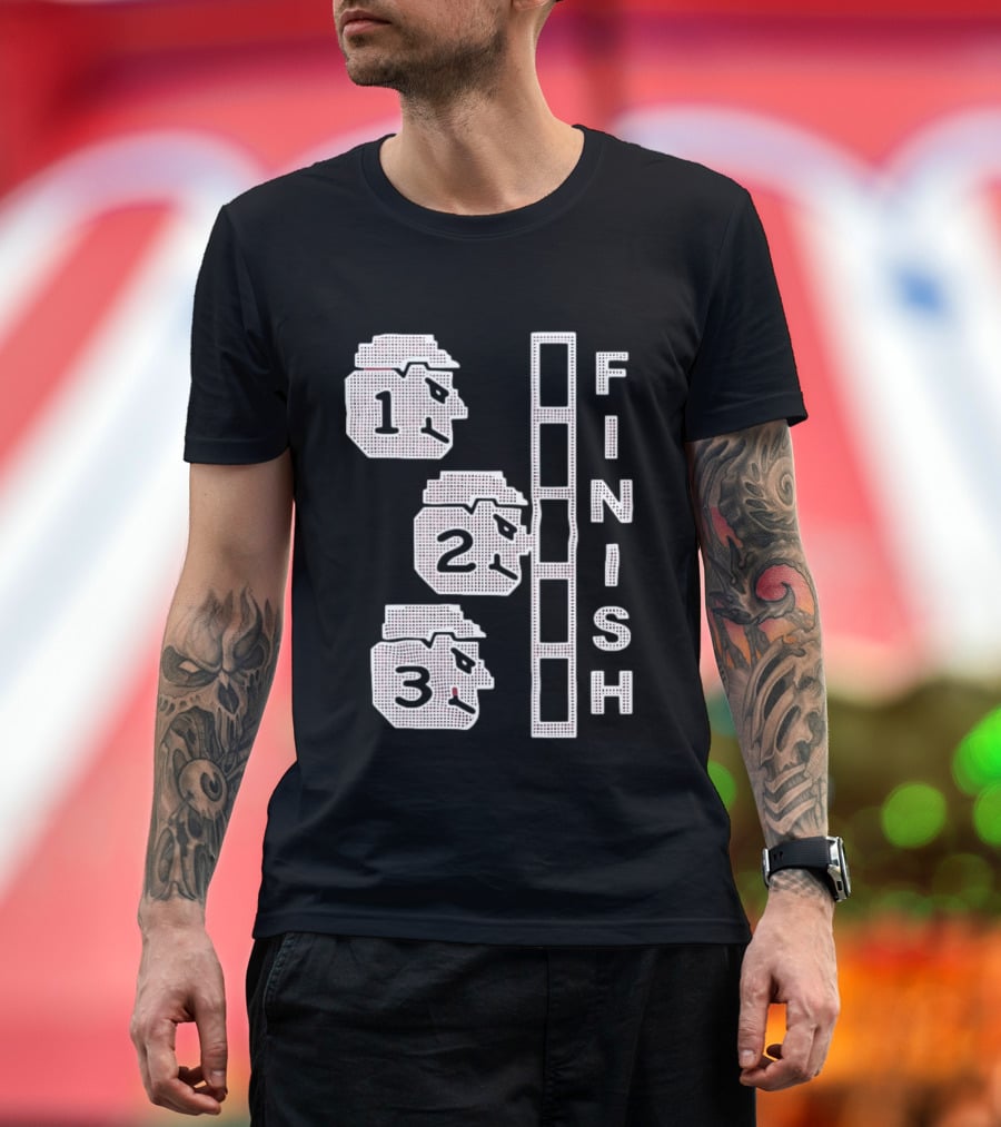 The Great Red Race Cincinnati Reds Finish Line Illustrations T-Shirt