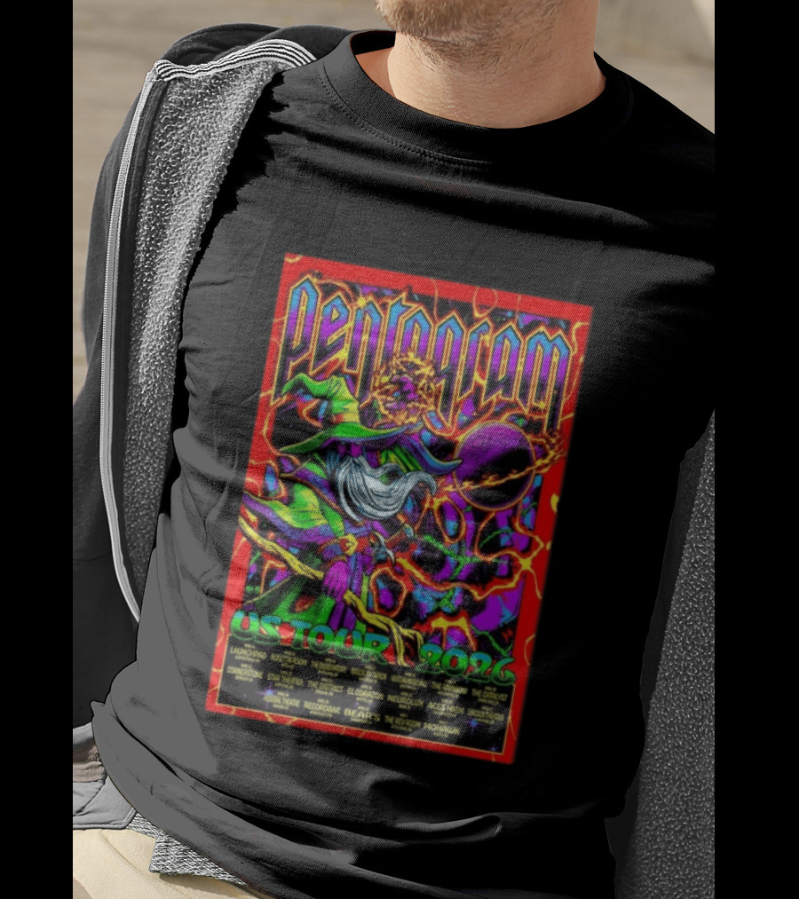 Pentagram US Tour 2026 Psychedelic Wizard T-Shirt