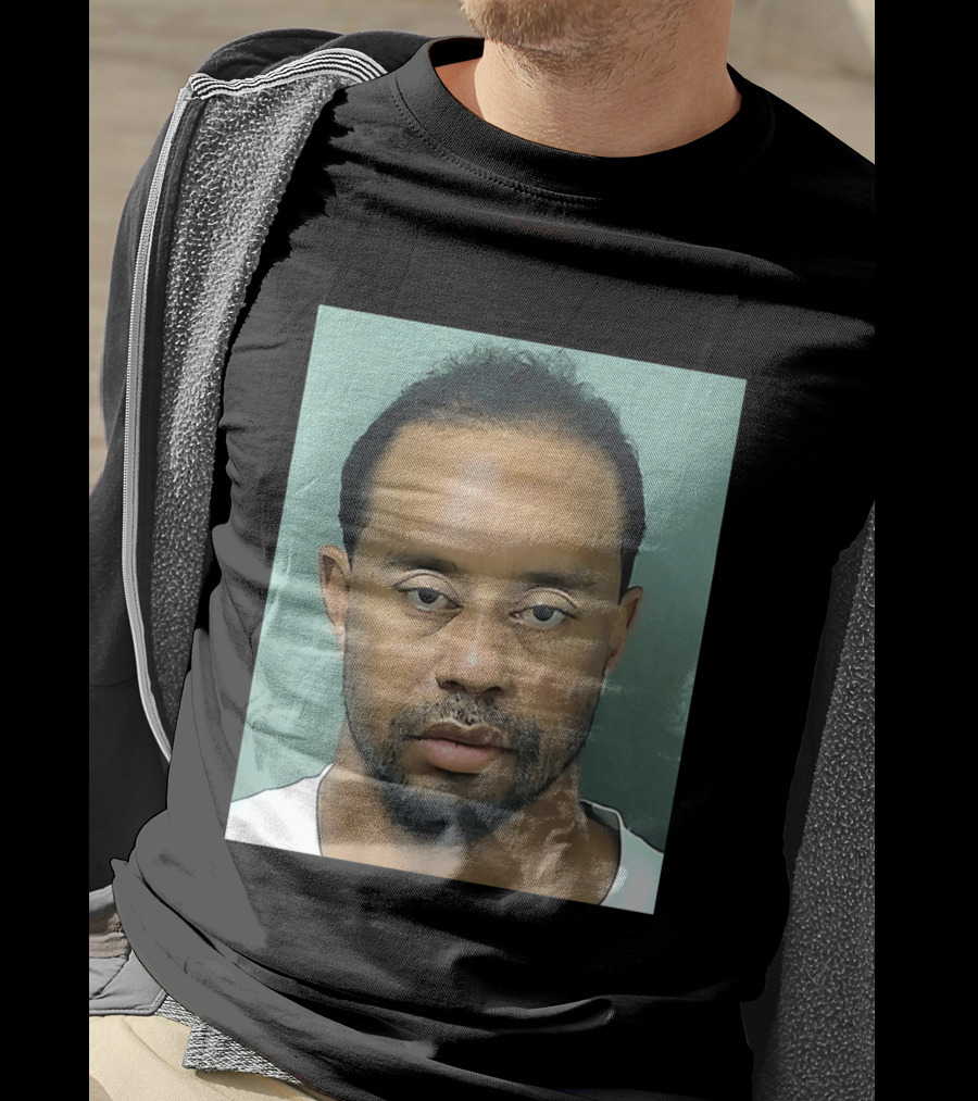 Tiger Woods Shot Palm Beach County Booking Photo T-Shirt