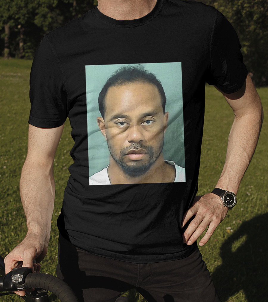 Tiger Woods Shot Palm Beach County Booking Photo T-Shirt