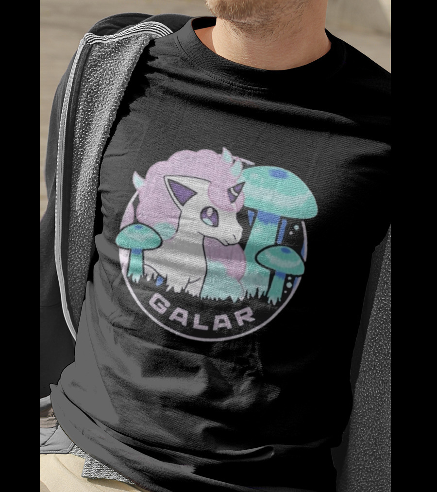 Pokémon Galar Rapidash Pastel Mushroom Adventure T-Shirt