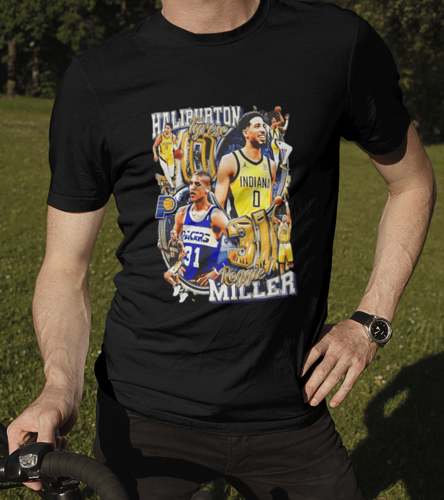 Haliburton Tyrese 0 Indiana Pacers Reggie Miller 31 T-Shirt