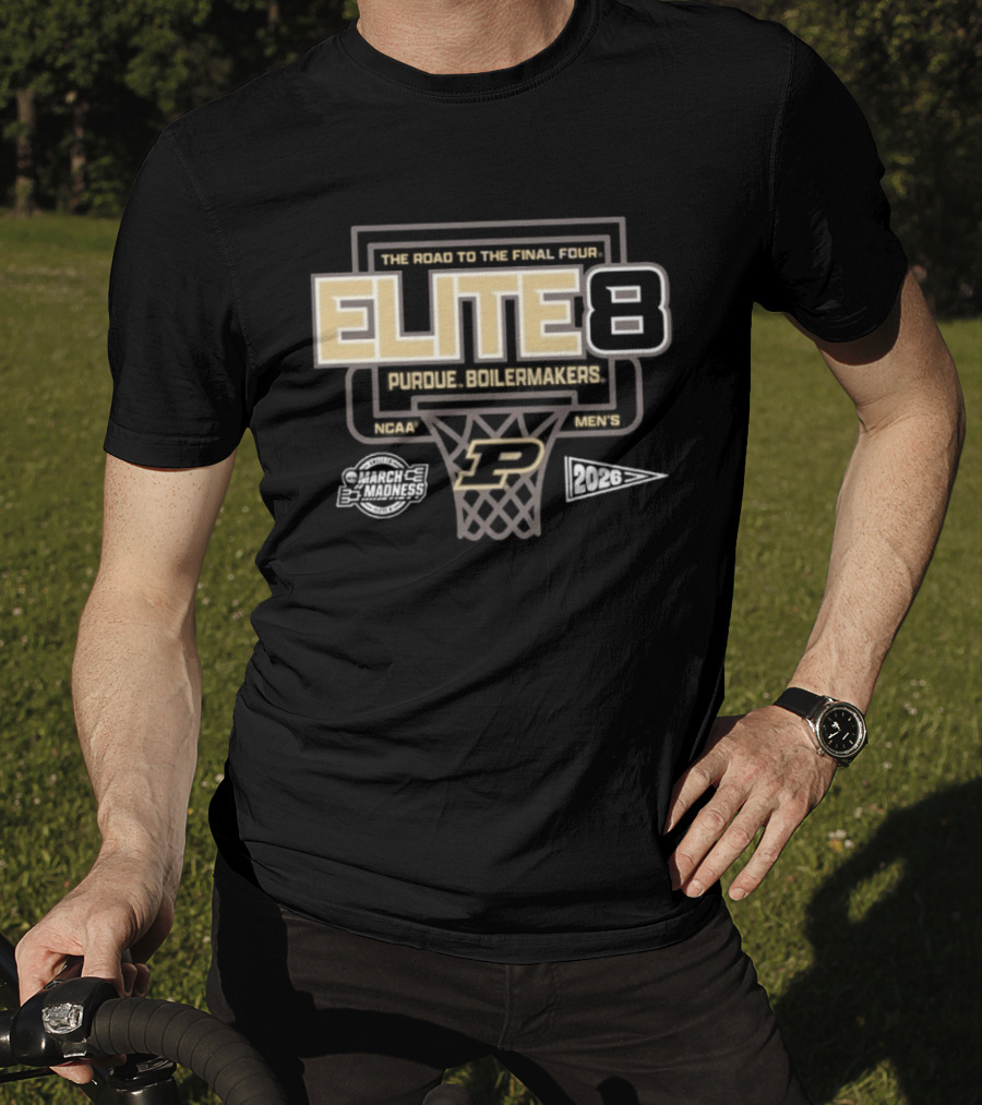 Purdue Boilermakers Men's Basketball 2026 Elite 8 Road To Final Four T-Shirt