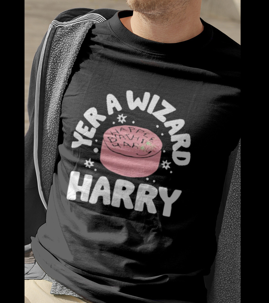 Yer A Wizard Harry Pink Starry Aesthetic Circle T-Shirt